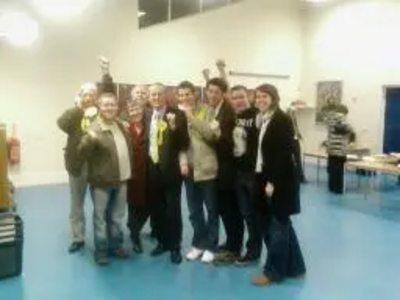 Celebrations at the Pilrims Hatch by-election