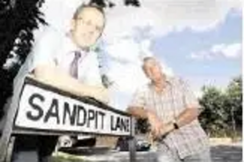 Cllr David Kendall & Cllr Barry Aspinell at Sandpit Lane