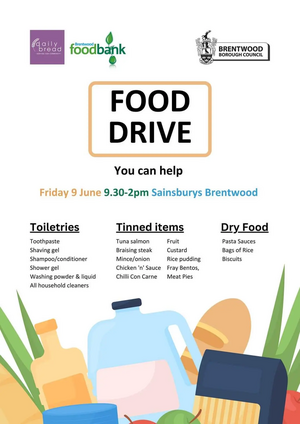 Food Drive, Brentwood Council ... 09 June 2023