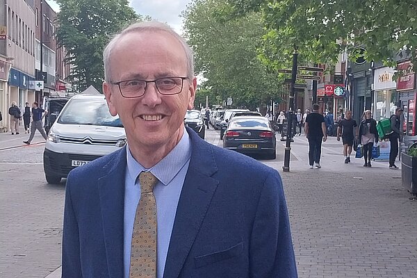 David Kendall in High Street Brentwood