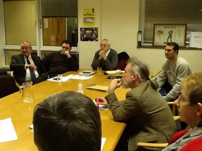 Image courtesy of Cllr Karen Chilvers All opposition parties were represented, in this photo: Russell Quirk, William Lloyd and Phil Baker (Brentwood First) and James Sapwell, Philip Mynottt and Vicky Davies (Liberal Democrats)